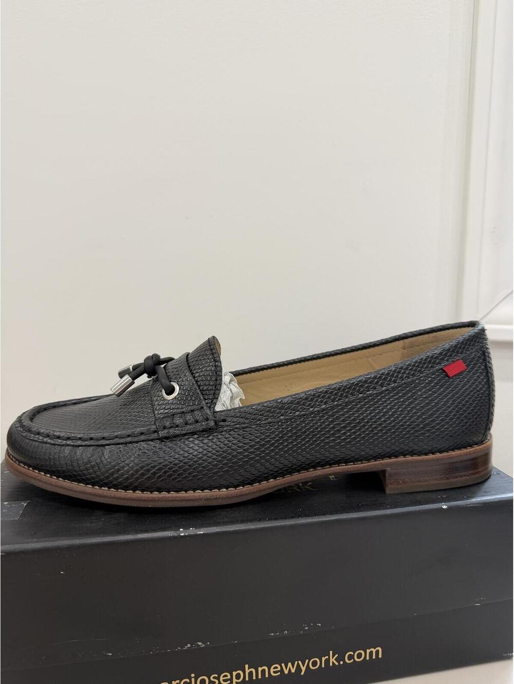 Marc Joseph New York Jackson Street Black Embossed Tassel Loafers US 10